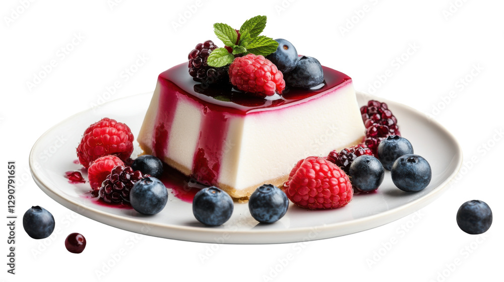 cheesecake with berries and mint cheesecake with berries and mint