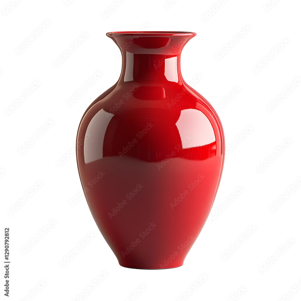 Red vase isolated on transparent background Red vase isolated on transparent background
