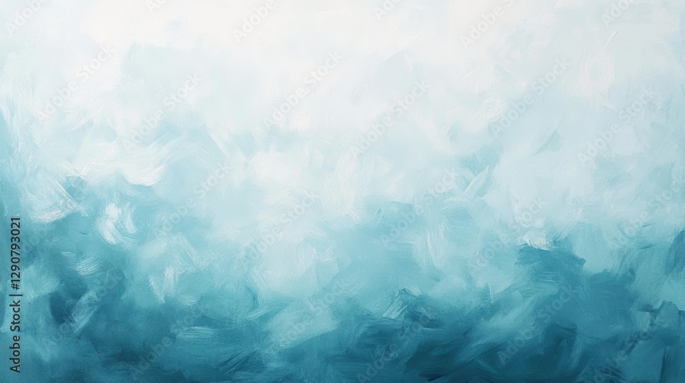 Obraz premium Blue abstract background with soft gradient texture, perfect for design projects, wallpapers, and creative artwork. Calm tones of turquoise and white blend.