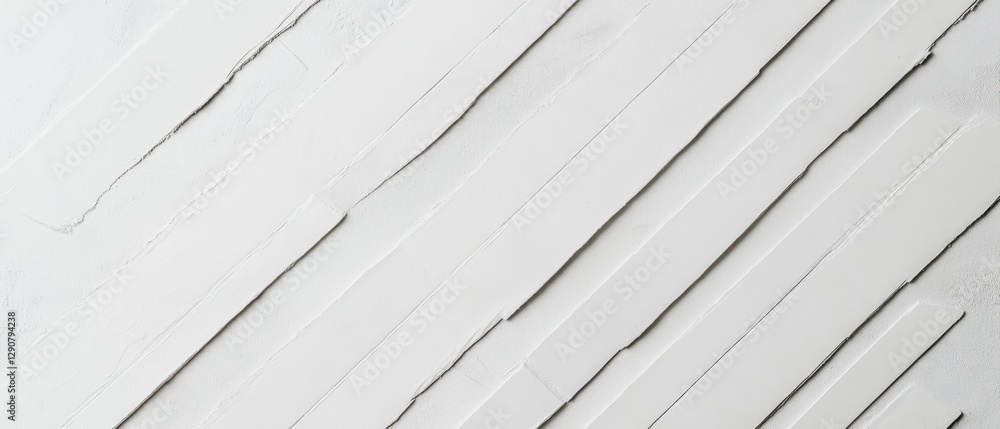 Obraz premium White textured wall with diagonal lines, abstract background for design and presentations, minimalistic aesthetic, surface patterns, modern architecture style.