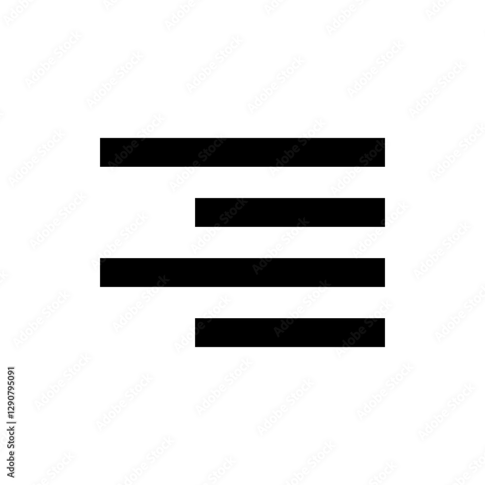 Align-right icon in black and outline style Align-right icon in black and outline style