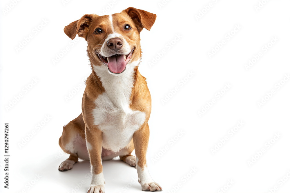 Portrait of a dog on a white background Portrait of a dog on a white background