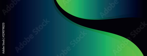 Abstract background with a gradient of blue and green. The background features smooth curves and a glossy texture. Blue and green tones dominate. Minimal abstract wavy gradient vector background