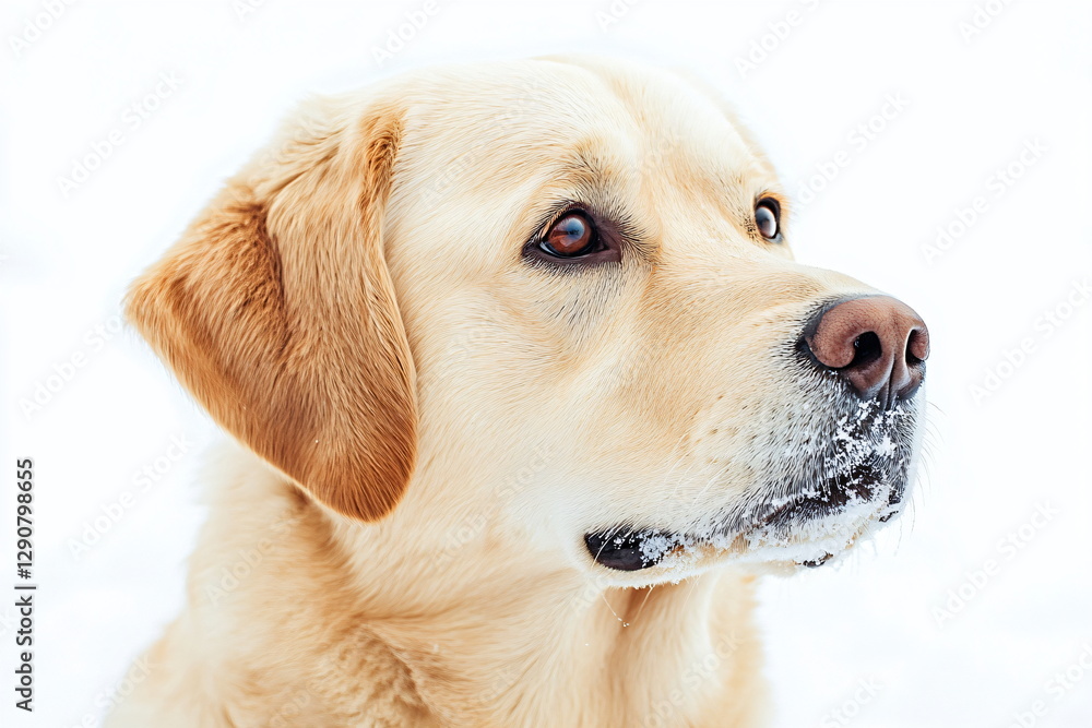 Portrait of a dog on a white background Portrait of a dog on a white background