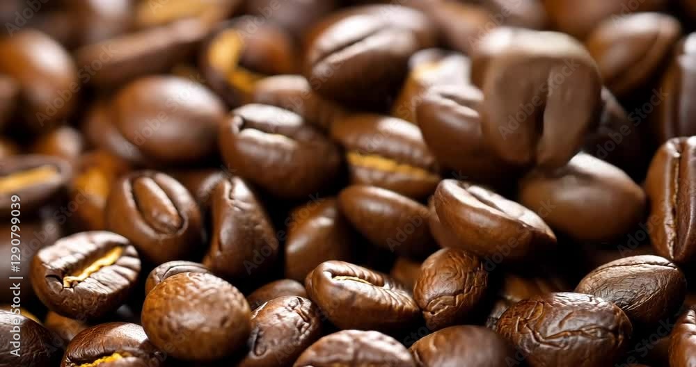 Close-Up of Shiny Coffee Beans Close-Up of Shiny Coffee Beans