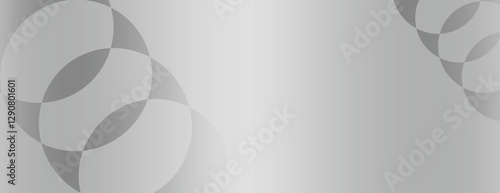 A silver background with a smooth gradient texture, featuring circular patterns. The silver background is sleek and modern vector. Gray modern background. Geometric contemporary background vector.