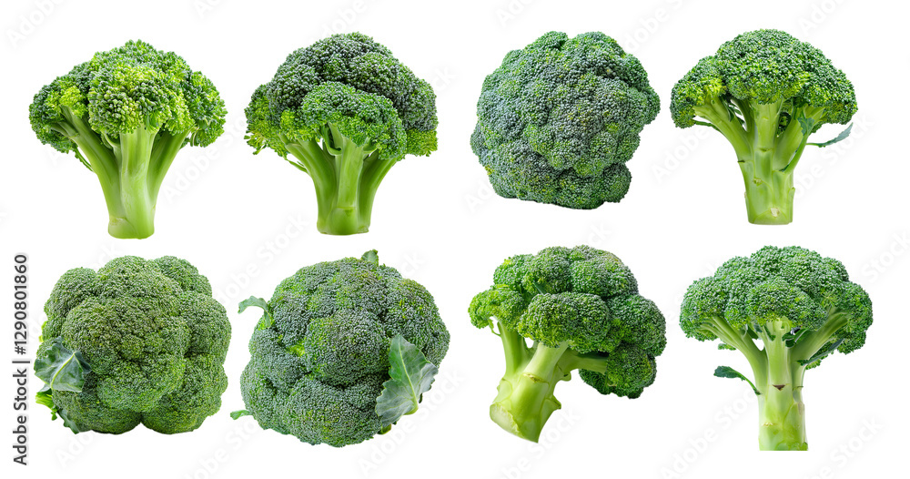 Fresh Broccoli Collection for Healthy Eating and Nutrition Cooking, isolated on transparent background Fresh Broccoli Collection for Healthy Eating and Nutrition Cooking, isolated on transparent background
