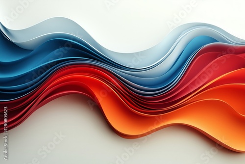 Colorful Abstract Wall Art With Wavy Patterns in a Modern Interior Setting
