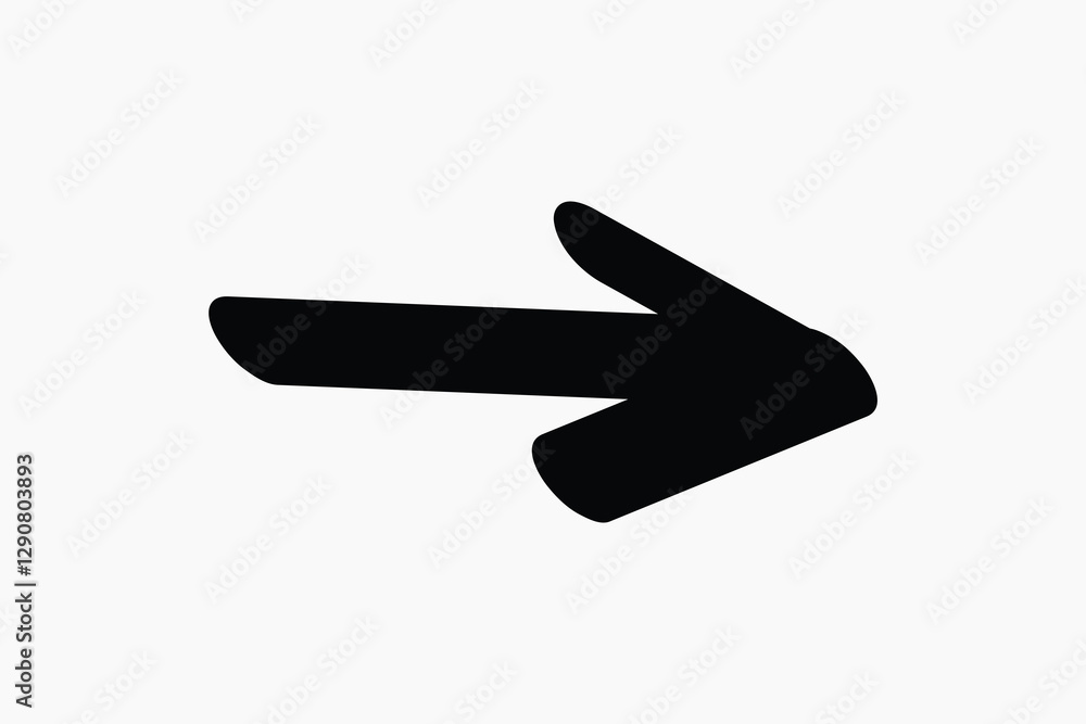 Bold black right arrow illustration vector Bold black right arrow illustration vector