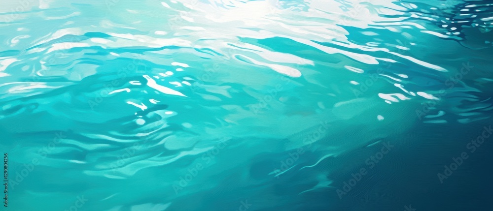 Turquoise water surface with gentle ripples, sunlight reflections, and serene aquatic depth. Calm ocean background for relaxation, travel, or nature themes. Turquoise water surface with gentle ripples, sunlight reflections, and serene aquatic depth. Calm ocean background for relaxation, travel, or nature themes.