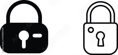Key Icon Secure Access and Lock Symbol Vector Design