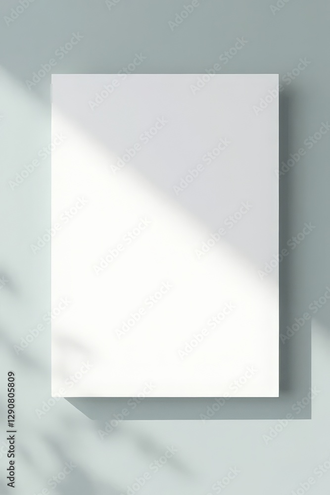 Blank White Paper on the Wall in a Modern Gallery Setting Blank White Paper on the Wall in a Modern Gallery Setting