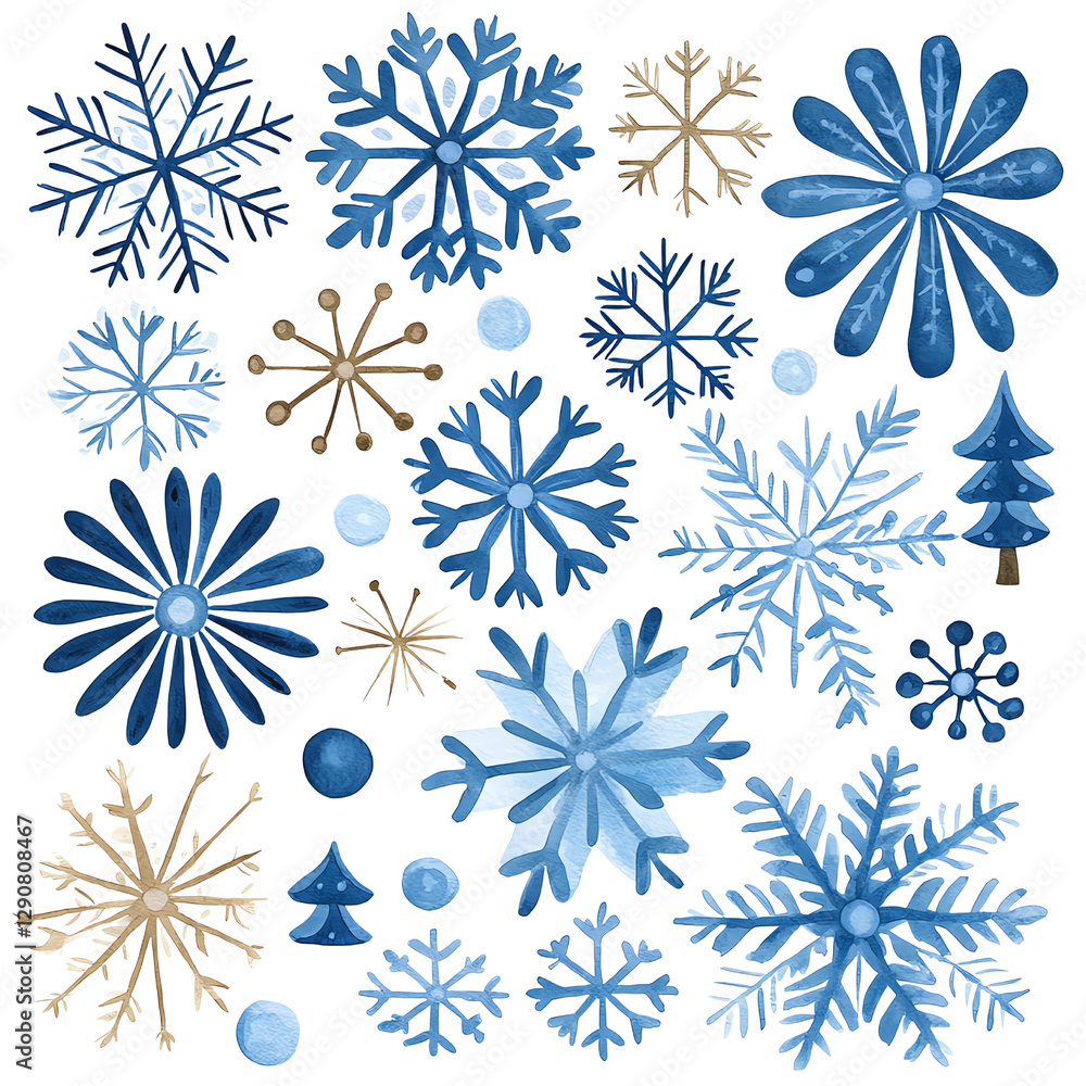 transparent Isolated Colorful snowflakes on white isolated background png illustration transparent Isolated Colorful snowflakes on white isolated background png illustration