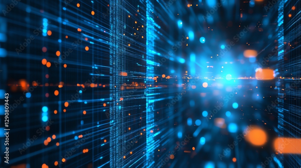 Obraz premium Data science and engineering digital technology