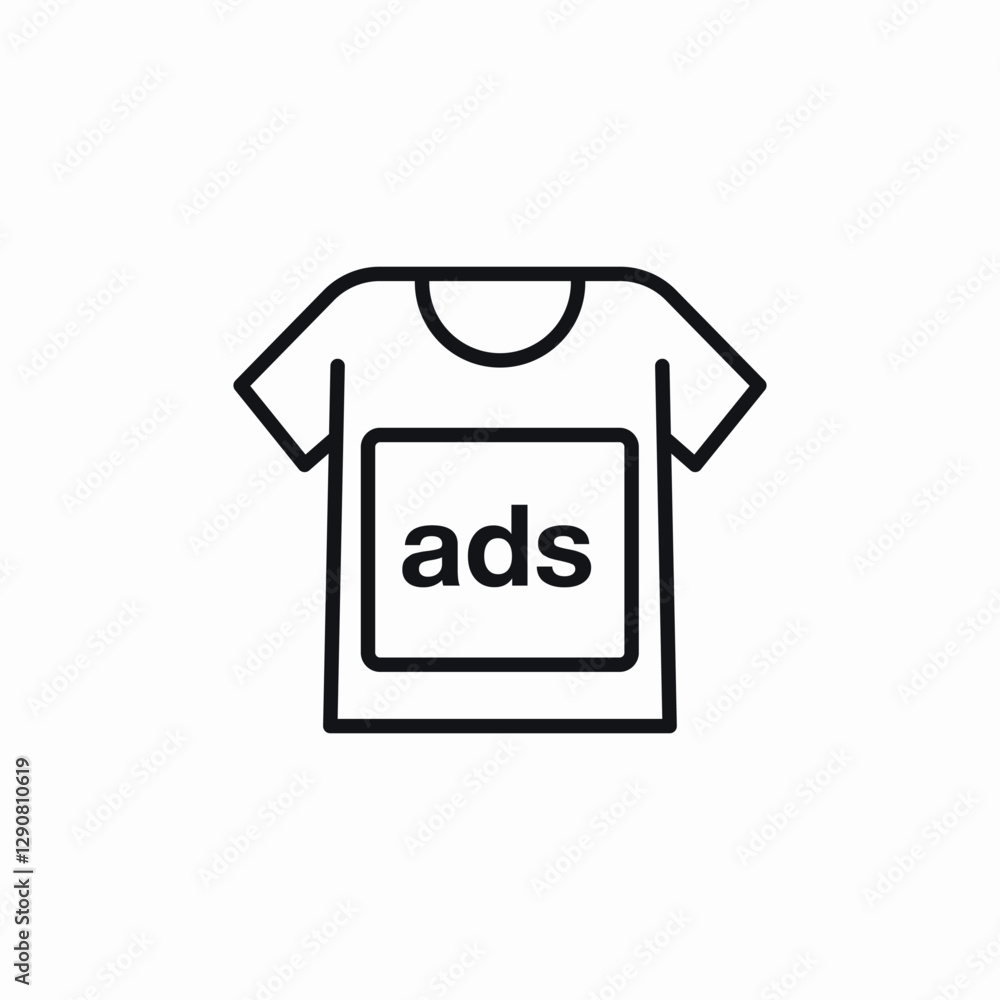 t-shirt advertisement icon vector sign t-shirt advertisement icon vector sign