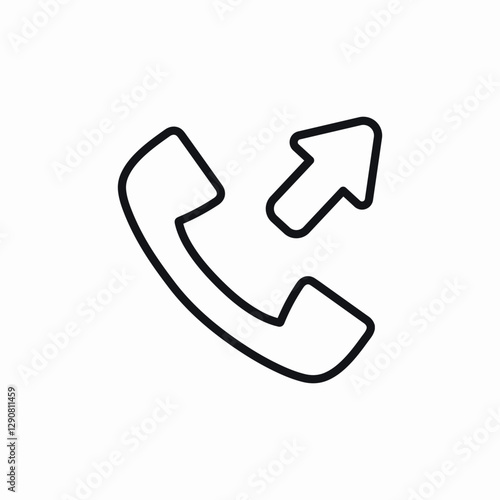 Phone outgoing call icon vector sign