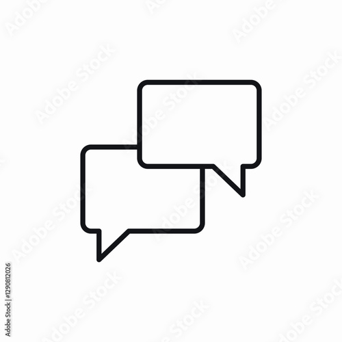 Double chat bubble icon vector sign