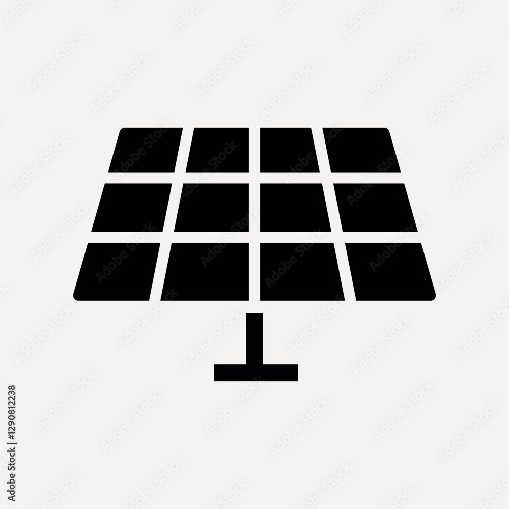 Solar cell flat icon element vector Solar cell flat icon element vector