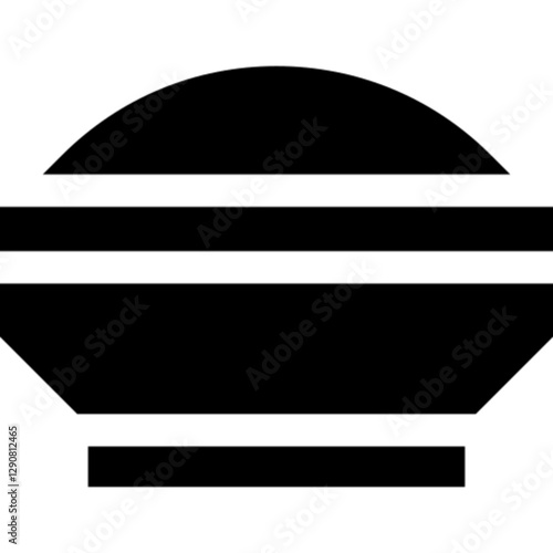 Minimalist ash glyph icon in a monochrome vector style. This simple design symbolizes ashes, cremation, Lent, mourning, or environmental elements, making it ideal for religious, memorial, and ecologic