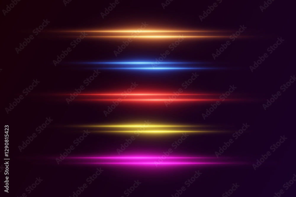 Collection of neon lines, laser beam and light effect. Collection of neon lines, laser beam and light effect.