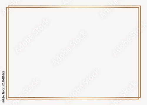 Rectangle gold frame vector