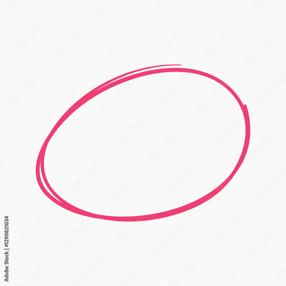 Pink doodle oval, text bubble vector Pink doodle oval, text bubble vector