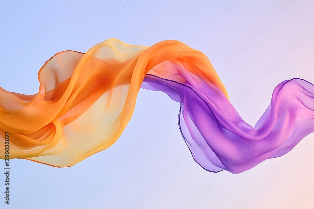 Obraz premium Stunning Orange and Purple Fabric Design