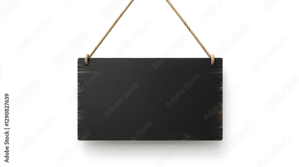 a black hanging sign isolated on white background a black hanging sign isolated on white background