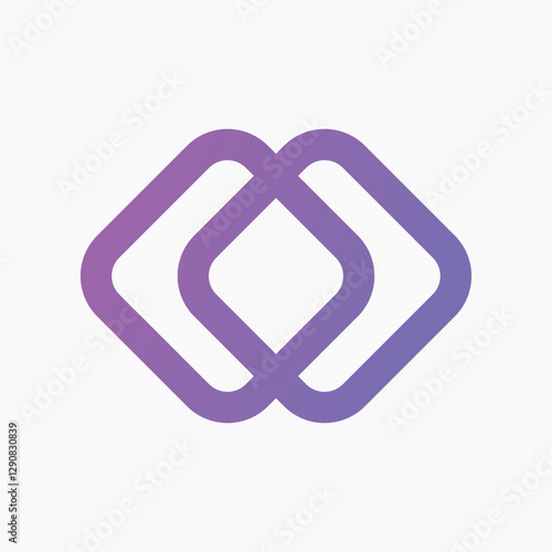 Gradient purple business logo element clipart vector
