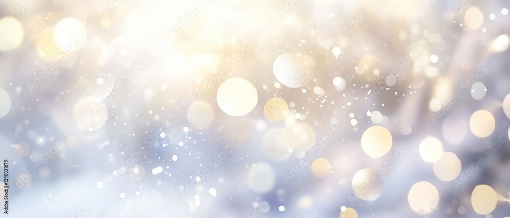 Soft bokeh background with sparkling lights, blurred winter scene, abstract texture of golden and silver colors for festive designs and holiday themes. Soft bokeh background with sparkling lights, blurred winter scene, abstract texture of golden and silver colors for festive designs and holiday themes.
