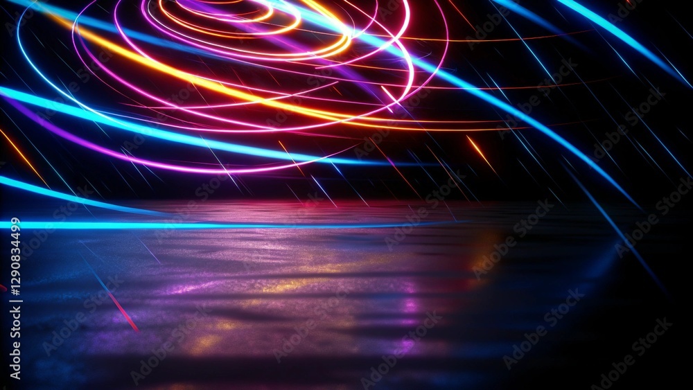 3d technology abstract neon light splash particle background, moving high speed wave lines empty space scene, dark night, virtual reality, cyber futuristic sci-fi background. 3d technology abstract neon light splash particle background, moving high speed wave lines empty space scene, dark night, virtual reality, cyber futuristic sci-fi background.