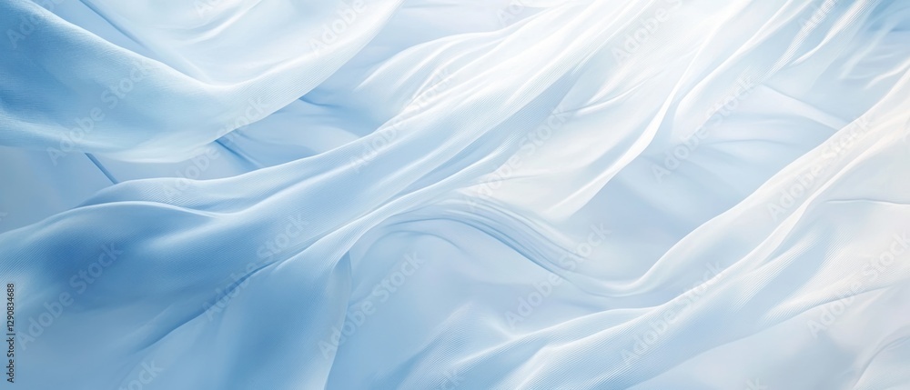 Sheer blue fabric texture background for design. Soft draped material in light tones, ideal for textile, fashion, and interior design concepts. Sheer blue fabric texture background for design. Soft draped material in light tones, ideal for textile, fashion, and interior design concepts.