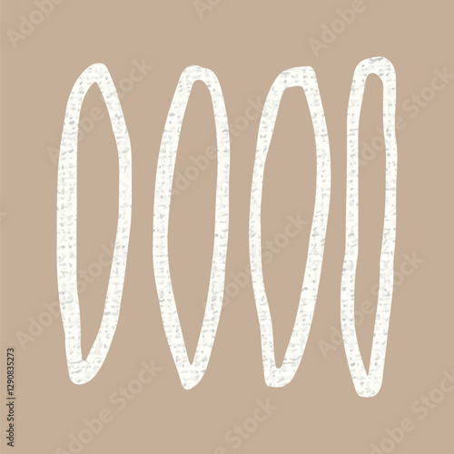 Minimal oval, collage element vector