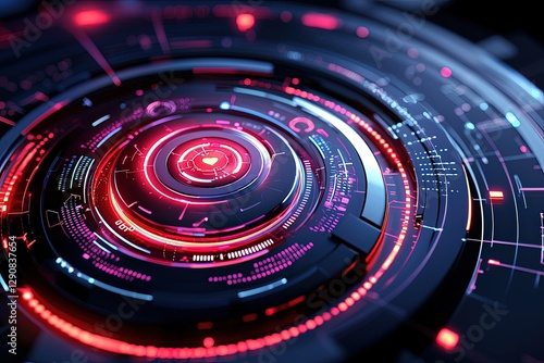 Wallpaper Mural Online Fraud Prevention, Futuristic 3D Digital Interface Concept with Cybersecurity Elements and Privacy Focus Torontodigital.ca