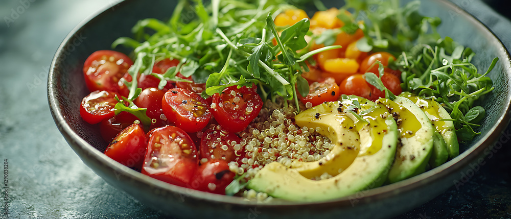 Ultra-Realistic Image of a Vibrant Vegan Salad Bowl Ultra-Realistic Image of a Vibrant Vegan Salad Bowl