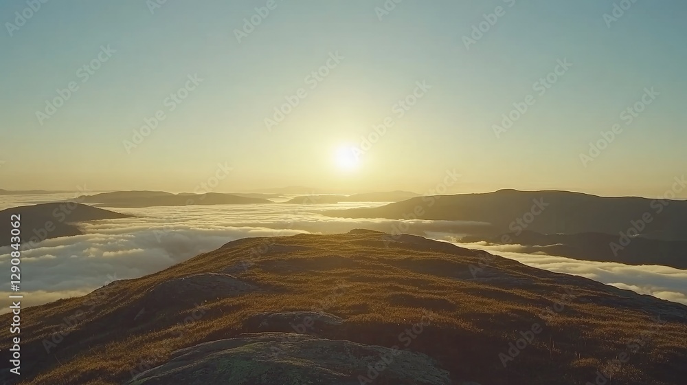 Sunrise over Mountain Cloudscape Sunrise over Mountain Cloudscape