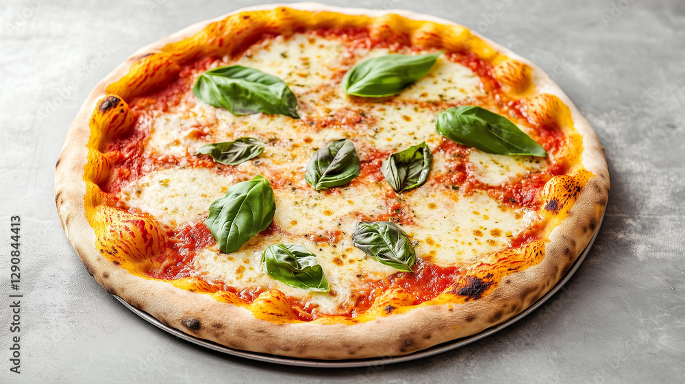 Margherita pizza with fresh basil, embodying simplicity and authentic Italian flavors. Margherita pizza with fresh basil, embodying simplicity and authentic Italian flavors.