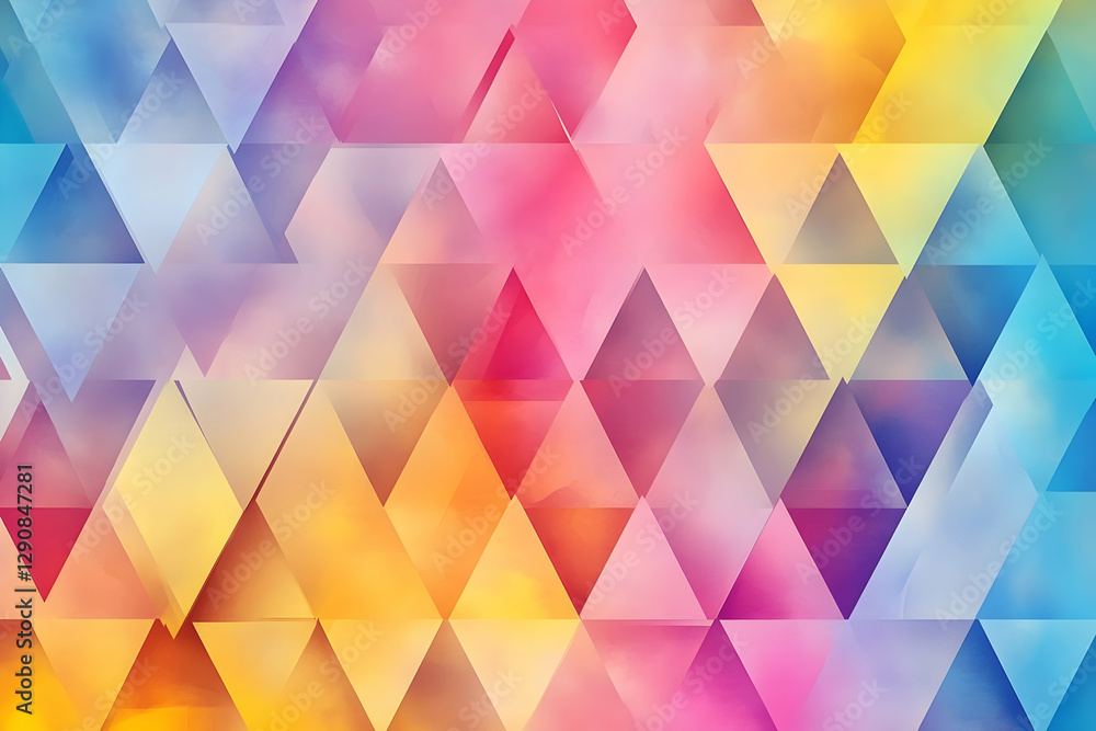 Abstract Gradient Triangle Seamless Pattern with Color Blending Effects Abstract Gradient Triangle Seamless Pattern with Color Blending Effects
