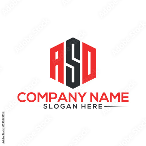 asd letter logo template vector design on simple white background with red color.asd letter logo.asd Letter Logo Design.asd Letter Logo Template