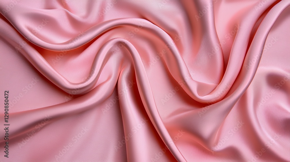 Obraz premium Soft Pink Silk Fabric Draped Texture Background
