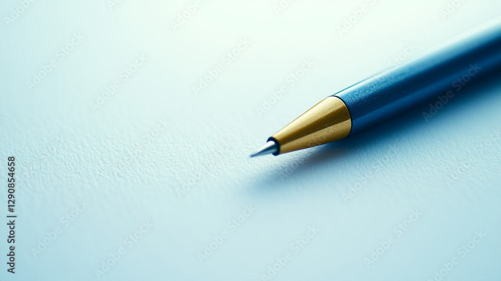 A pen rests on a pristine surface, embodying simplicity and focus. A pen rests on a pristine surface, embodying simplicity and focus.