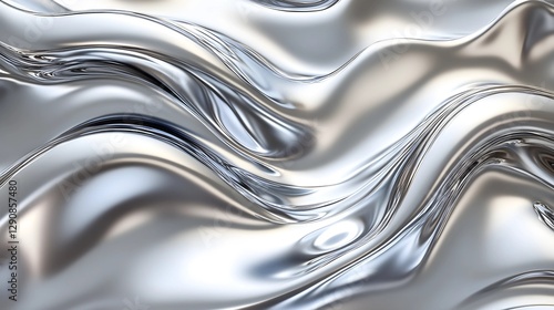 Liquid metal chrome abstract background 