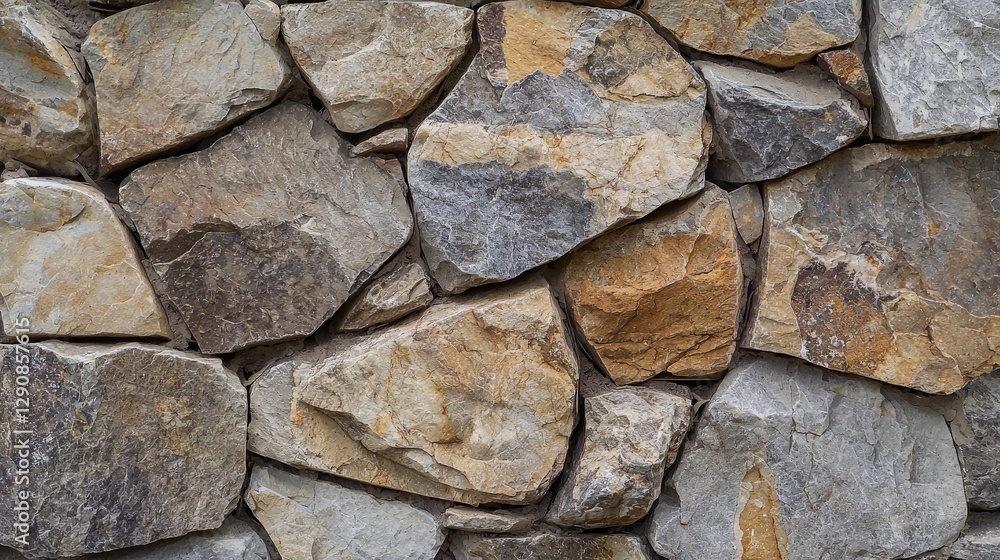 Close up of natural rock wall surface with textured stone background in detailed view Close up of natural rock wall surface with textured stone background in detailed view