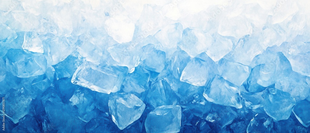 Ice cubes on blue background, fresh cool texture, crystal clear ice for cocktails, beverages, and cold drinks, frozen water in high resolution. Ice cubes on blue background, fresh cool texture, crystal clear ice for cocktails, beverages, and cold drinks, frozen water in high resolution.