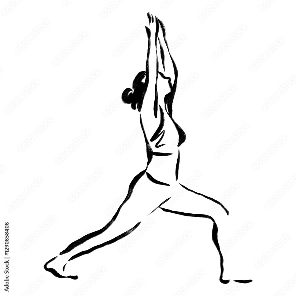 Yoga pose png sticker, drawing illustration, transparent background Yoga pose png sticker, drawing illustration, transparent background