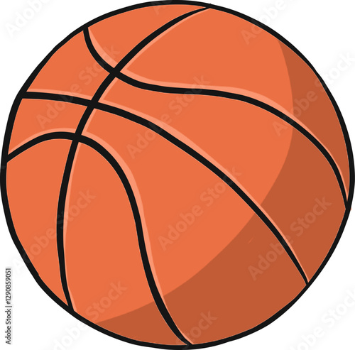 Basketball Vector Illustration in Detailed Artistic Style
