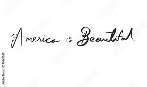 america is beautiful text font calligraphy hand written lettering script black color object happy memorial day us usa may month 2025 year america is beautiful war military united state america country