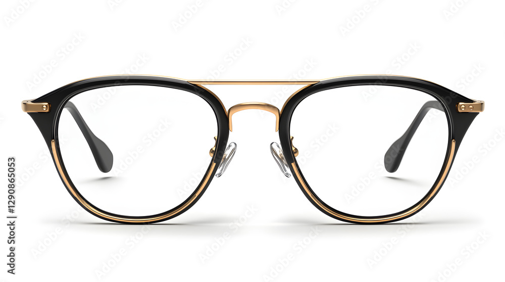 the glasses are made from black and gold