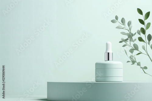 Wallpaper Mural Serum bottle on stand with plant accent. Torontodigital.ca