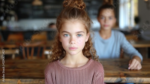 petite fille avec l'air triste parce que ses parents divorce, elle doit choisir entre l'un ou l'autre  HD 8K wallpaper Photographic Image